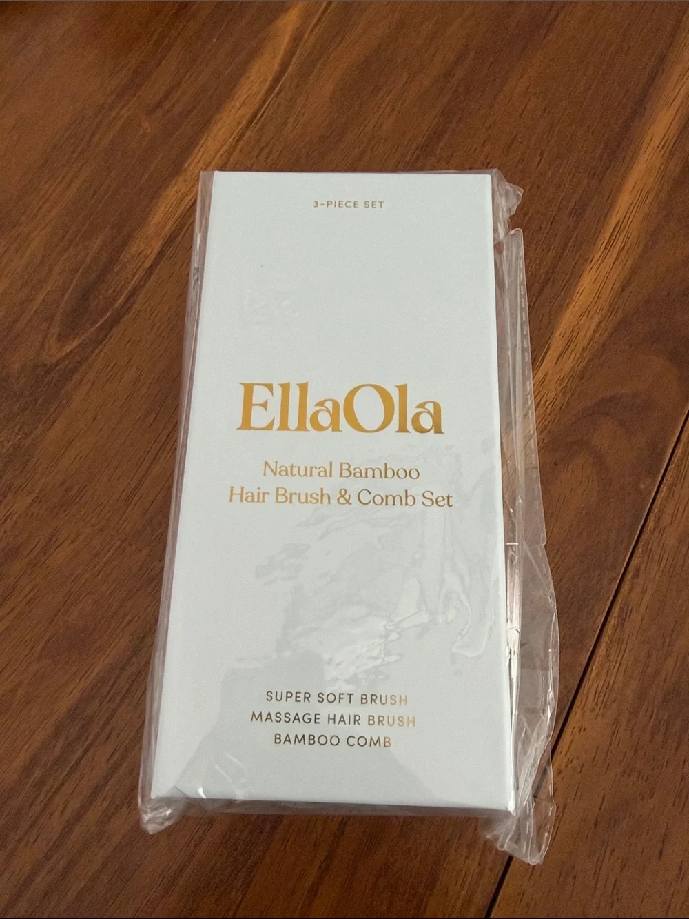 EllaOla 3-Piece Bamboo Brush & Comb Set